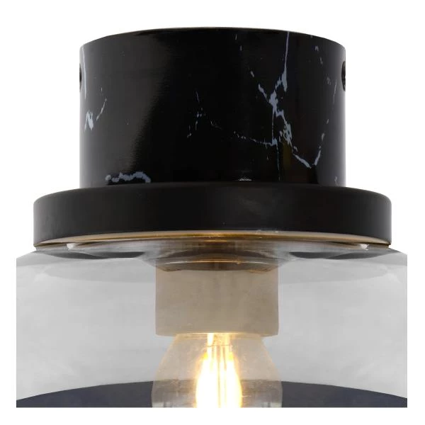 Lucide LORENA - Flush ceiling light Bathroom - Ø 23 cm - 1xE27 - IP44 - Smoke Grey - detail 1